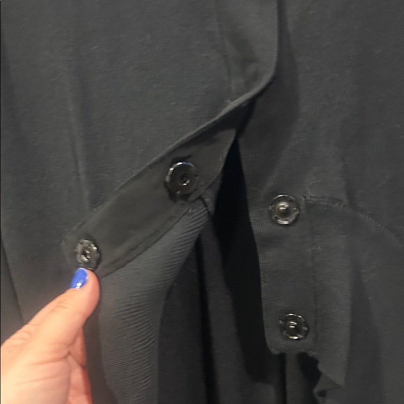 Twik Black Button-Down Women's Shirt - Picture 3 of 5